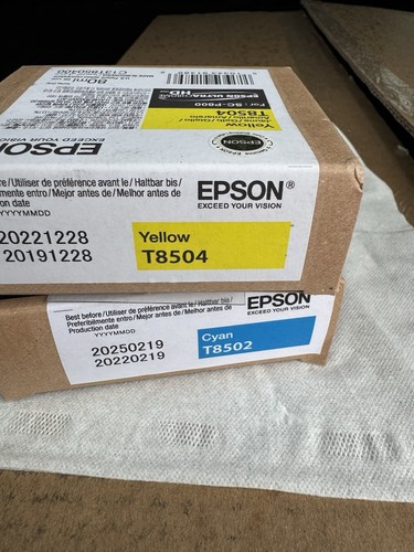 Genuine Epson Ink SC-P800 T8504 Yellow T8502 Cyan Blue brand new free shipping - Bild 6 von 12