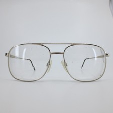 Aristar 6102 Silver Aviator Eyeglasses Frames 60-18-150 Color 036 Double Bridge