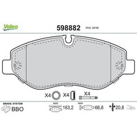 Valeo 598882 Bremsbelagsatz FüR Mercedes Benz VW Bremse BremsbeläGe