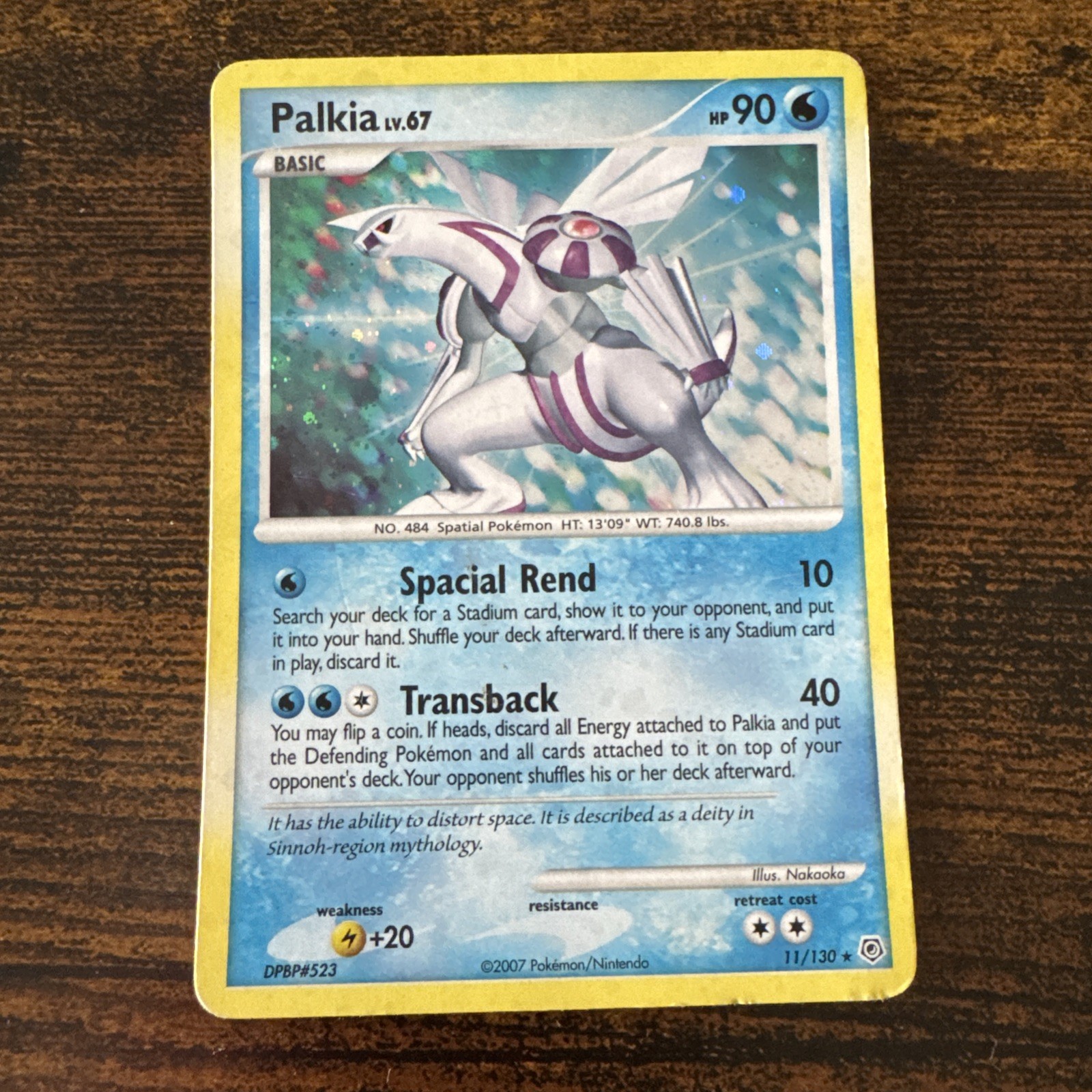 Palkia Reverse Holo Rare Diamond and Pearl 11/130 NM