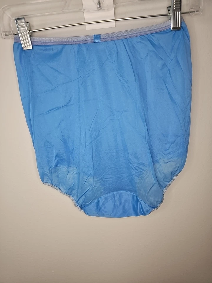 复古 Vanity Fair Tricot Pillowtab 蓝色内裤蕾丝细节尺寸 6 — 第 4/4 张图片