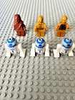 Lot of 6 LEGO Star Wars Minifigures – R2-D2, C-3PO & Chewbacca – Excellent Cond
