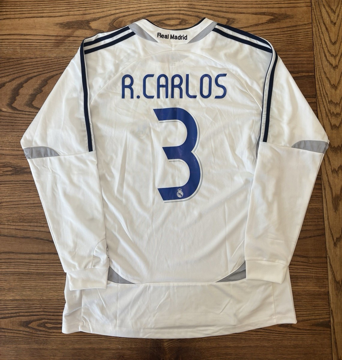 Real Madrid Roberto Carlos #3 Long Sleeve Futbol Soccer Replica