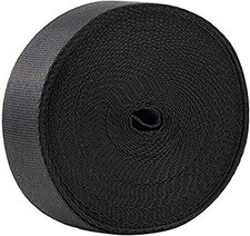 10 Yards 1 Inch Wide Black Nylon Heavy Duty Webbing Strap Black