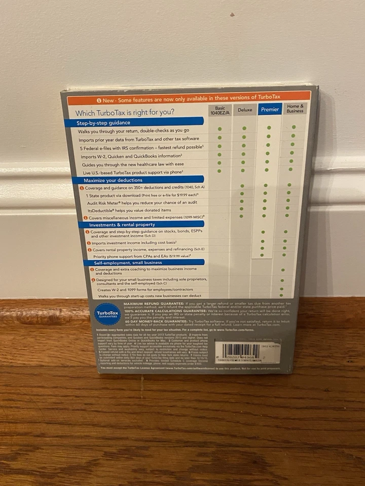 2014 Intuit TurboTax Premier Investments Rental Property Tax CD Windows PC & Mac - Image 3 of 3