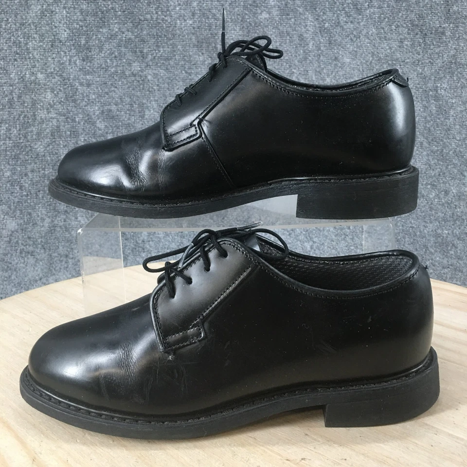 贝茨正装鞋女式 8W 休闲牛津黑色皮革圆头系带 Vibram — 第 2/4 张图片