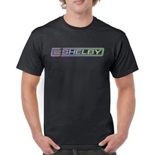 Shelby Holo Logo T-shirt Mustang Cobra Performance Powered by Ford Men's Tee