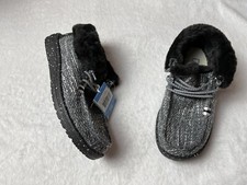 Hey Dude Britt Youth Boho Fluo Youth Girls Shoes Black Womens EU 36 US Y4-L5