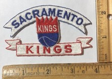 Vintage 1980s Sacramento Kings Logo Iron On Patch NBA Basketball Sports