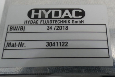 1 x HYDAC Baugr. ohne Ventil 3041122 / ZAB08021-02X