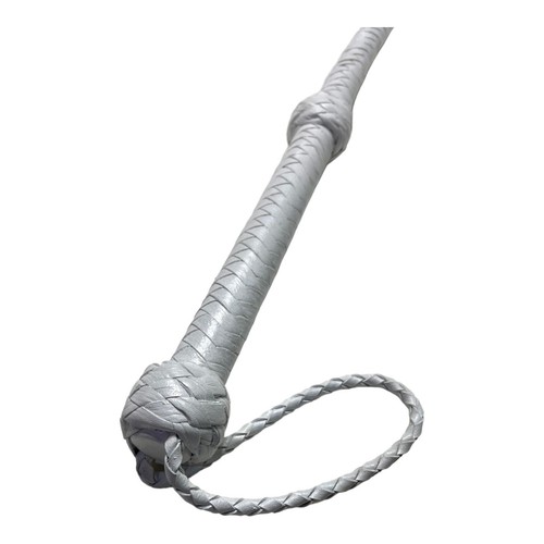 Real Calf Leather 8 Feet Long Bull Whip 12 Plait Bullwhip Heavy Loud Crack Sound - Picture 4 of 6