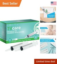60ml Catheter Tip Syringe with Covers 50 Pack by - Sterile Plastic Medicine F...
