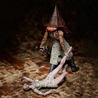 Figma SP Silent Hill 2 Bubble Head Nurse Pyramid Head Figur Modell Ornament Box