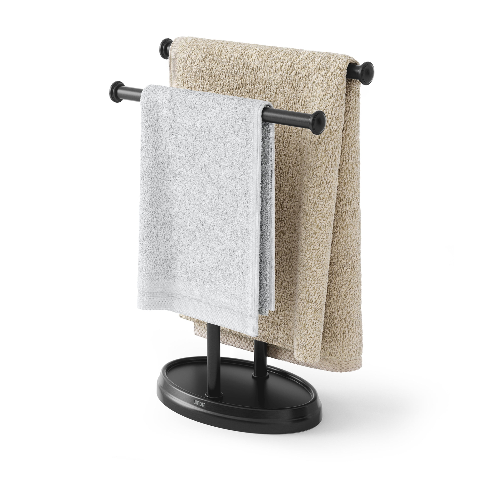 Holder Double Towel Tree Matte Black