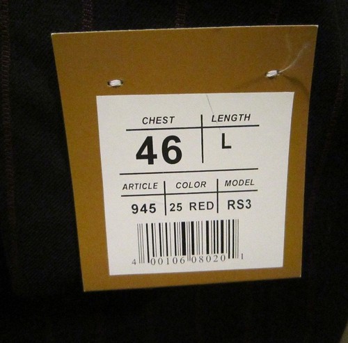 NEW SZ 46L GIORGIO COSANI MENS BLACK RED STRIPE SUIT JACKET BLAZER SPORTCOAT NWT - Picture 7 of 10