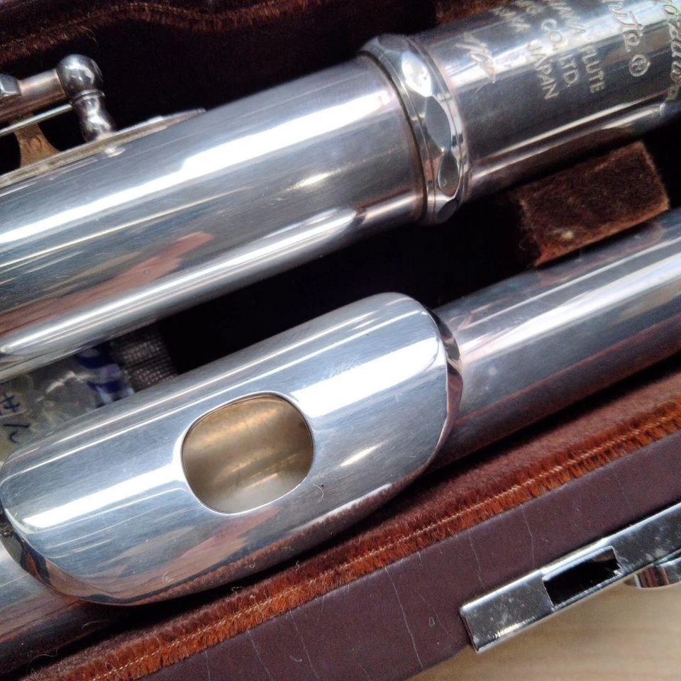 Flauta enchapada en plata Miyazawa MS-70S usada con estuche rígido Foto 3 de 4