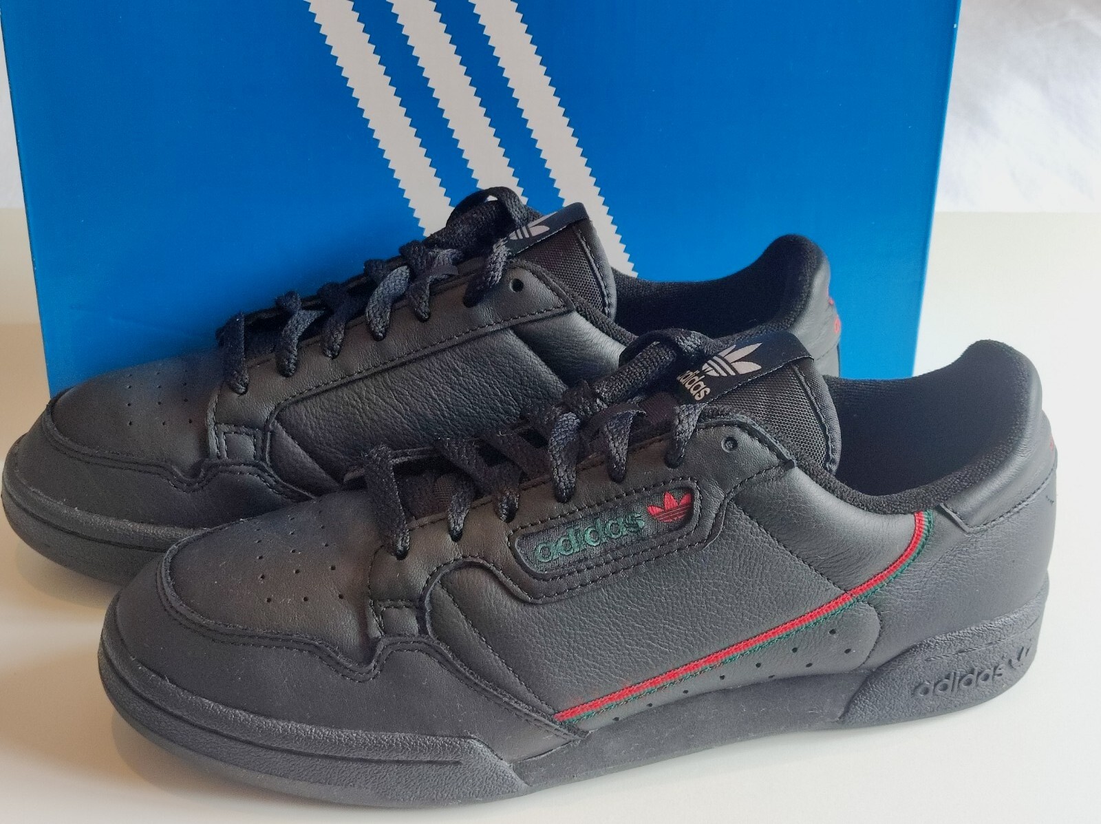 ADIDAS *CONTINENTAL 80* (EE5343) BLACK/RED/GREEN MENS TRAINERS UK 8.5 EU 42  2/3 | eBay