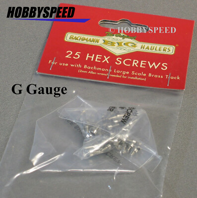 BACHMANN BIG HAULERS 25 LARGE SCALE BRASS TRACK COUPLER HEX SCREWS BAC94656 NEW