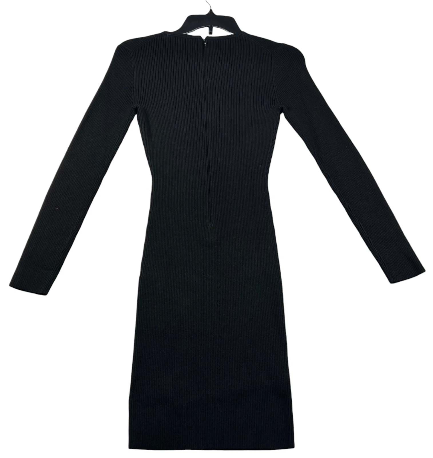 Michael Kors maglione abito donna taglia small nero ritagliato a costine mini nuovo