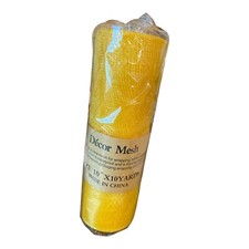 New Poly Deco Mesh 10" X 10 Yards Yellow Ribbon Roll