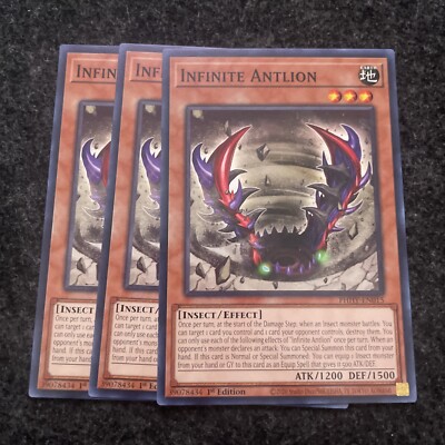 Yugioh! PHHY-EN015 3x Infinite Antlion COMMON 1ST ED Yu-gi-oh! x3 | eBay