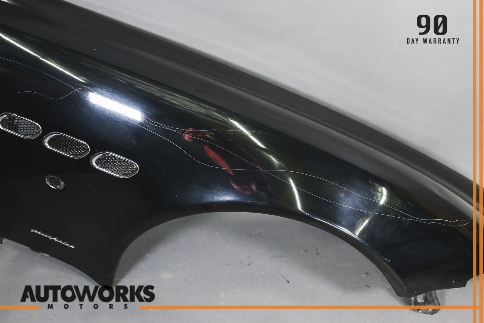 03-13 Maserati Quattroporte M139 Right Passenger Side Fender Wing Black OEM