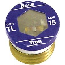 Bussmann TL-15PK4 15 Amp Time Delay, Loaded Link Edison Base Plug Fuse, 125V UL