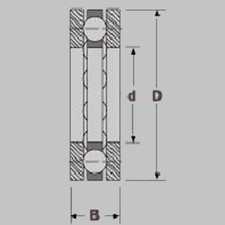 Axial Kugellager /Drucklager F6-12M 6x12x4,5 /  F6-12M