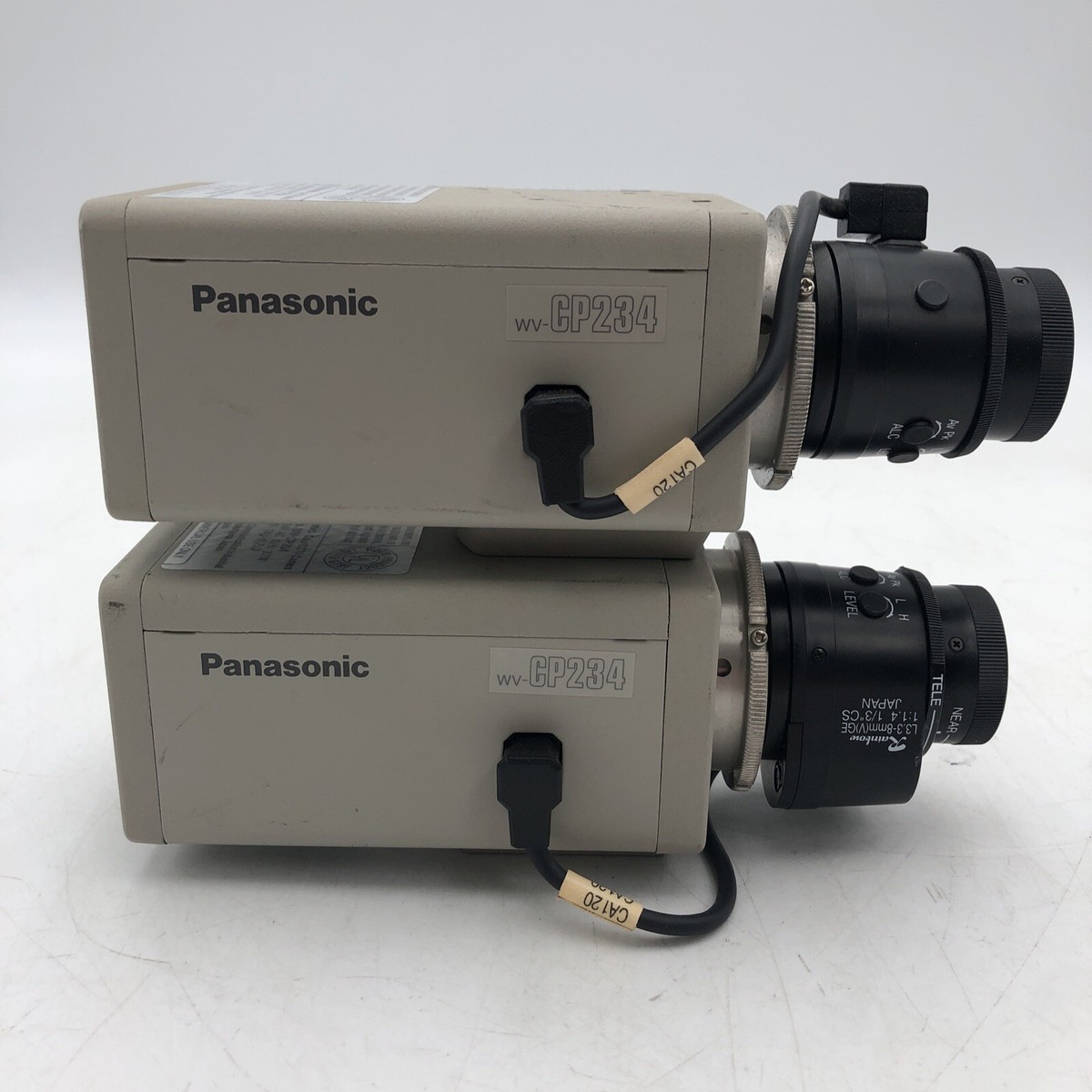 LOT OF 2 Panasonic WV-CP234 Color CCTV Camera 3.5-8mm 1:1.4