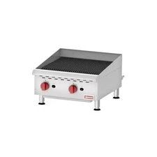 Omcan USA 43727 24" Countertop Gas Radiant Charbroiler w/ (2) Burners, 80.000...