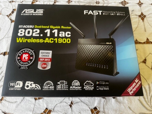 ASUS RT-AC68U Wireless-AC1900 Dual-Band Gigabit Router. NIB