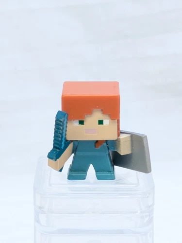 Minecraft Mini-Figure 1" Alex in Diamond Armor with Shield figure Mojang