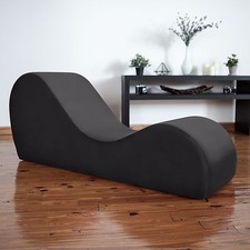 Liberator Kama Sutra Chaise  Tantra Lounger - Black Micro-velvet