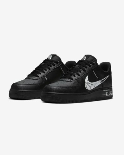 NIKE Air Force 1 Lv8 Utility - Black/White - Men's Shoes - SIZE 9.5 - NEW - Picture 1 of 7