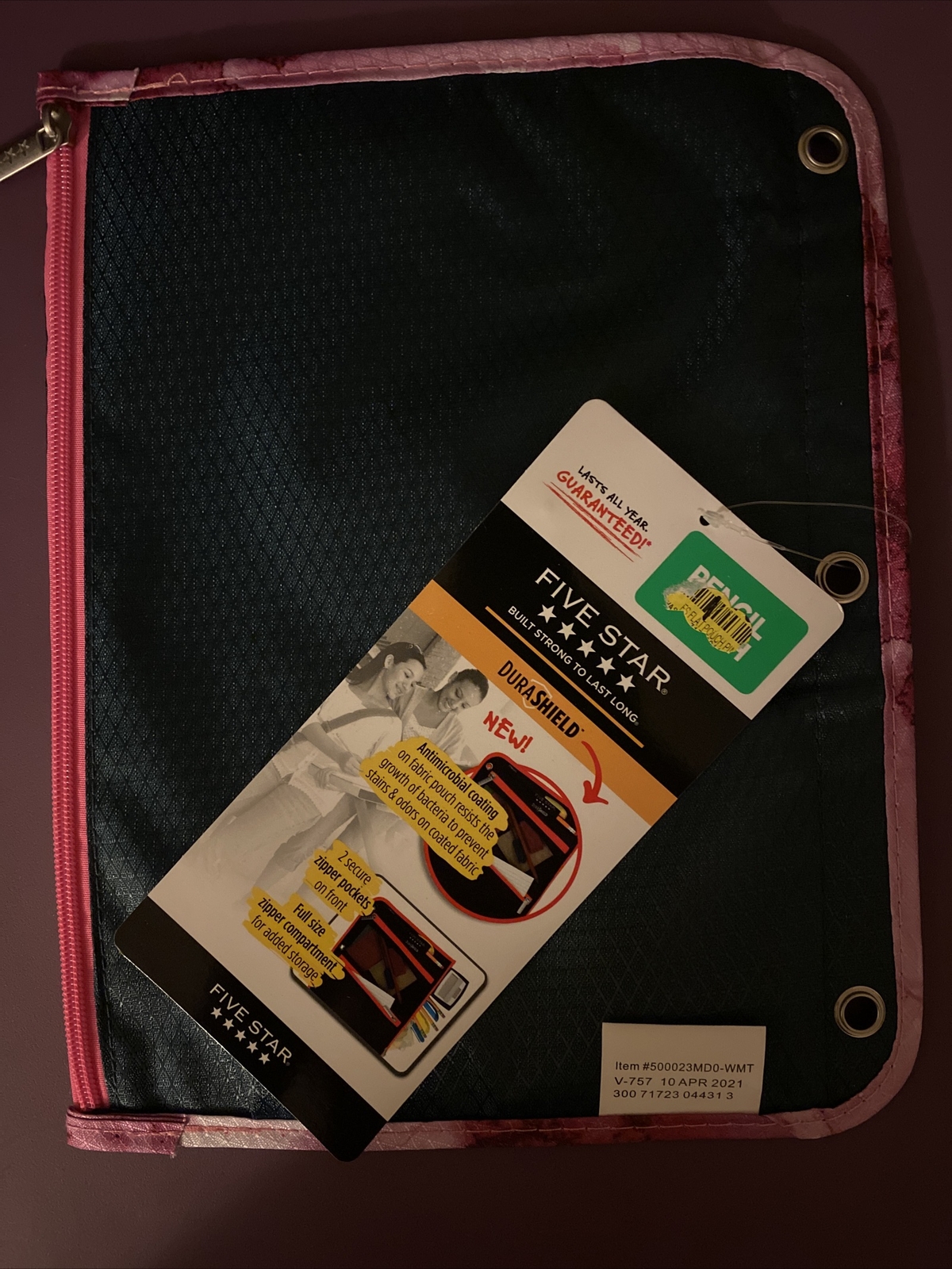 Mead Five Star Durashield Triple Zipper Pencil Pouch 3 Ring