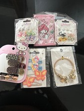 hello kitty and friends hair accessories, wallet, bracelet, jewelry