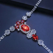 Chain Crystal Thong Panties for Women Rhinestone Body Waist Chains Jewelry