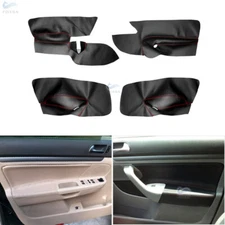 Interior Door Panels Armrest Leather Handle Cover For Golf 5 Jetta MK5 2005-2010