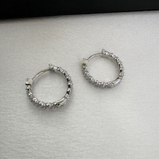 14mm Small Silver Hoop Earrings for Women