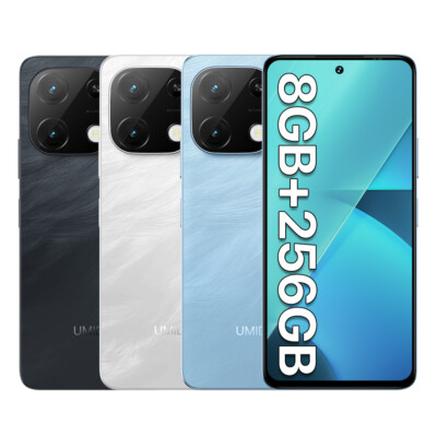 UMIDIGI Note 100A 4GB+4GB Dual SIM 6.8'' 256GB 120Hz Android Unlocked Smartphone
