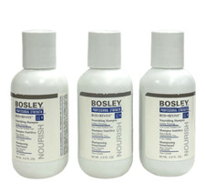 Bosley Professional Strength Nourishing Shampoo Step1 60mL / 2oz NEW; Lot Of 3
