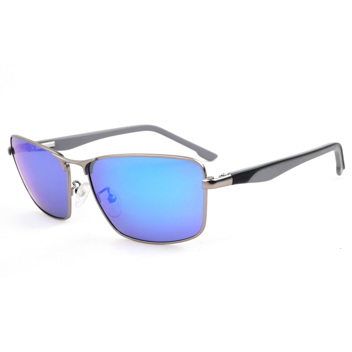 JUST GO Metal Sport Polarized Lenses Sunglasses with Zipper Case for Man Women