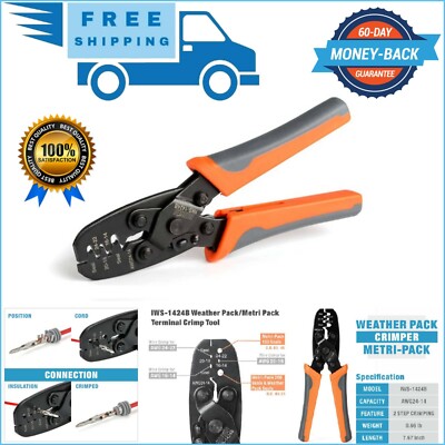 IWISS IWS-1424B Weather Pack Crimper Tools for Delphi APTIV Packard Weather Pack