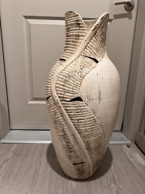 French Italian Artistic Pottery 30inch Tall Floor Vase