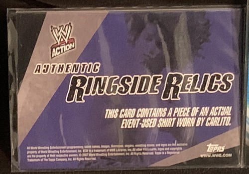 Carlito ๐ต๐ท WWE Action Ring Side Relics Restricted Access Collectors Cards - Picture 5 of 6