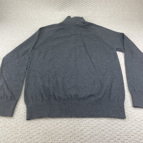 Herren Banana Republic Pullover Large grau 1/4 Reißverschluss Strick Baumwolle Kaschmir - Bild 8 von 12