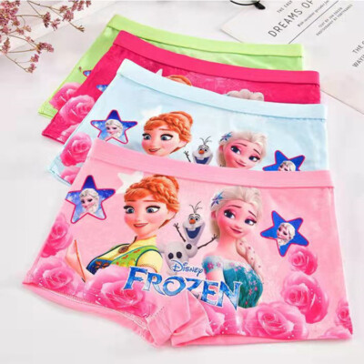 4 Packs Kinder Mädchen Hosen Unterwäsche Elsa Anna Princess Brief Komfort Shorts