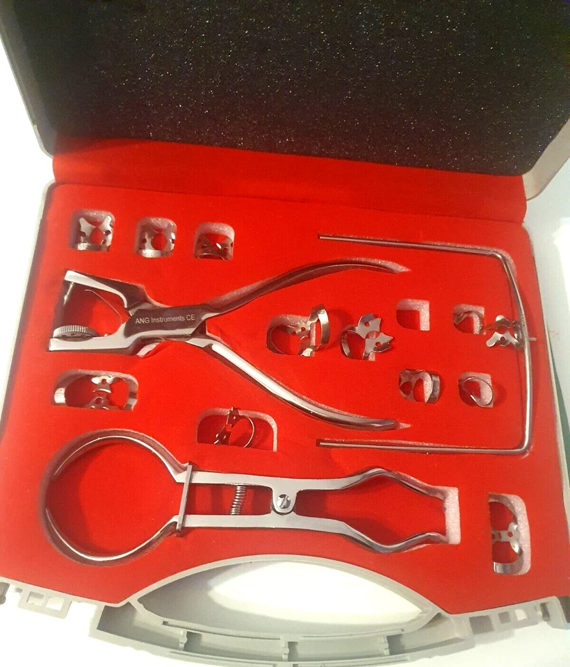 14Teilen Rubberdam Kit-Instrumente -Klammerzange Kofferdamrahmen Klammern ANG CE - Bild 3 von 4