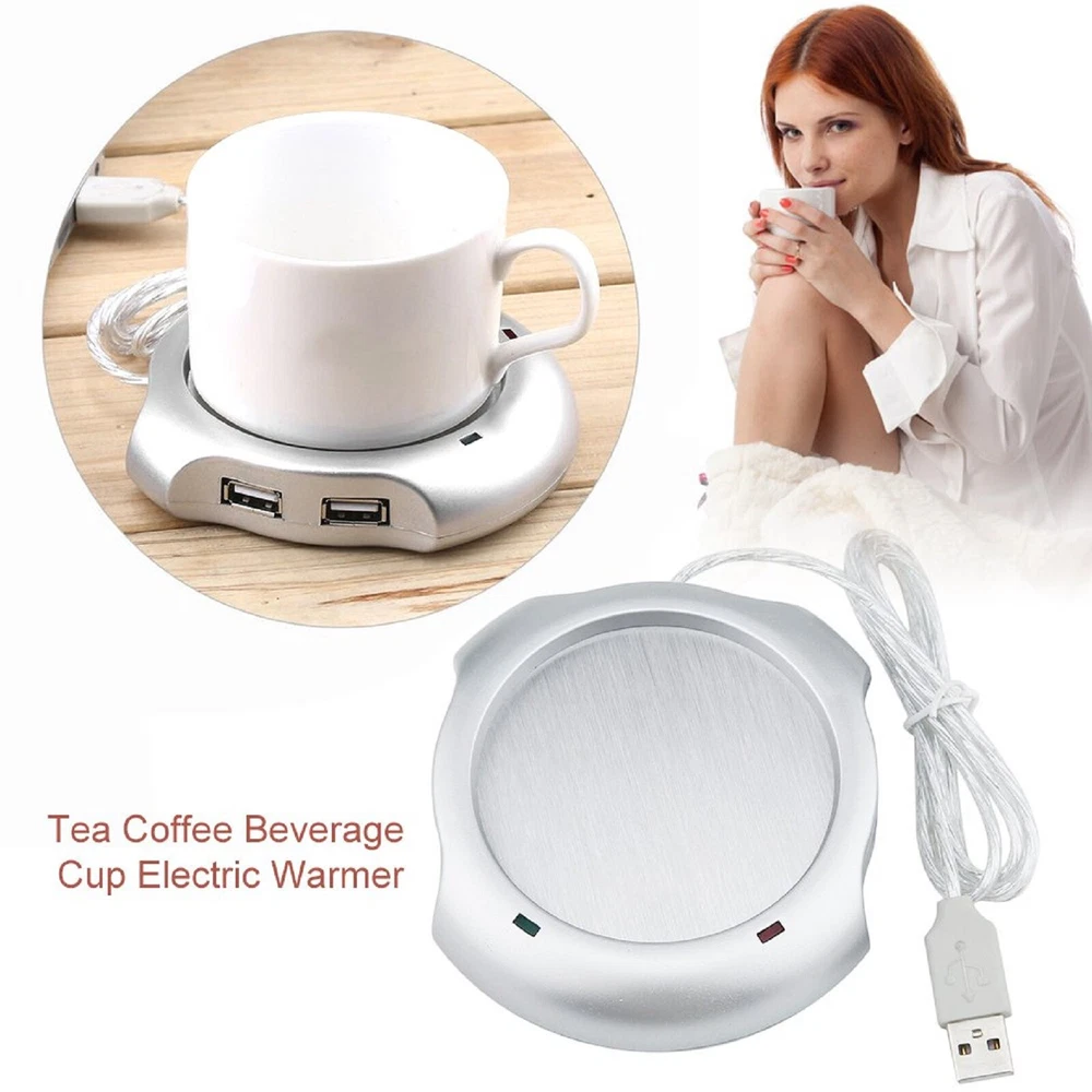 USB Hub Tea Coffee Water Cup Mug Warmer Heater Pad Temperature Winter Accessorie