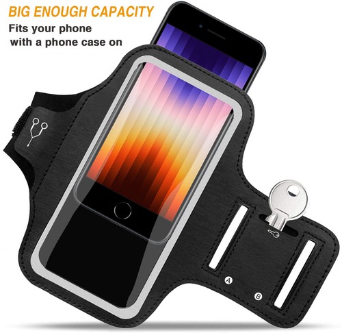 Premium Running Armband with Fingerprint ID Access for iPhone 15 Plus 13 Pro Max - Picture 5 of 8